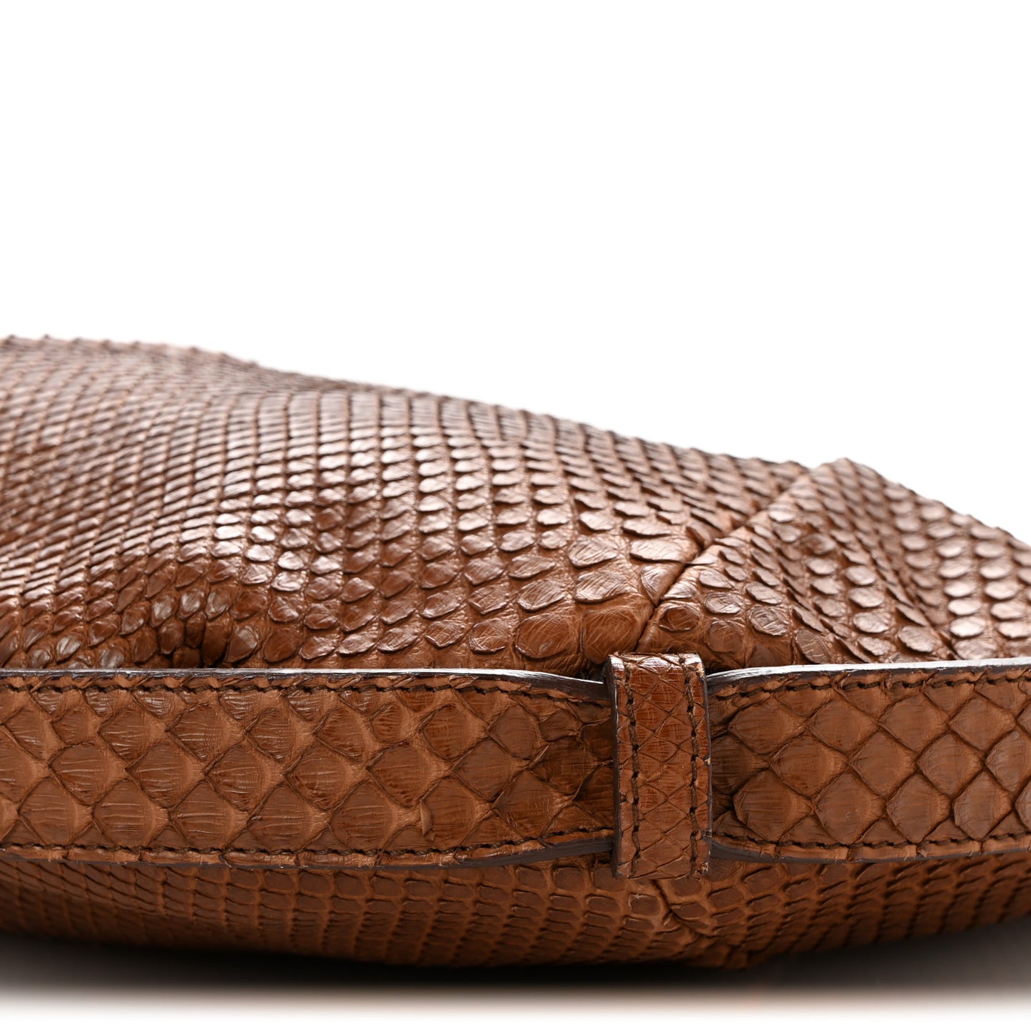 Snakeskin Buffalo Horn Mombasa Hobo Brown