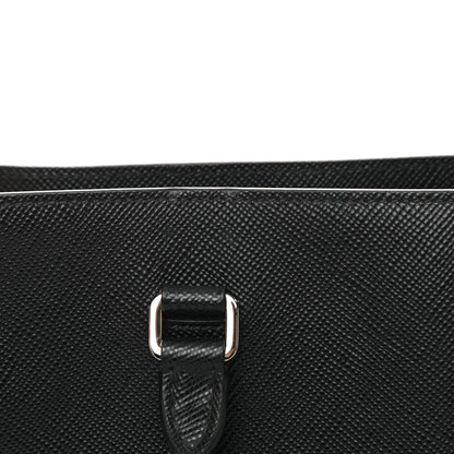 Prada Saffiano Cuir Triangle Logo Embossed Vertical Tote Black 12 of 12