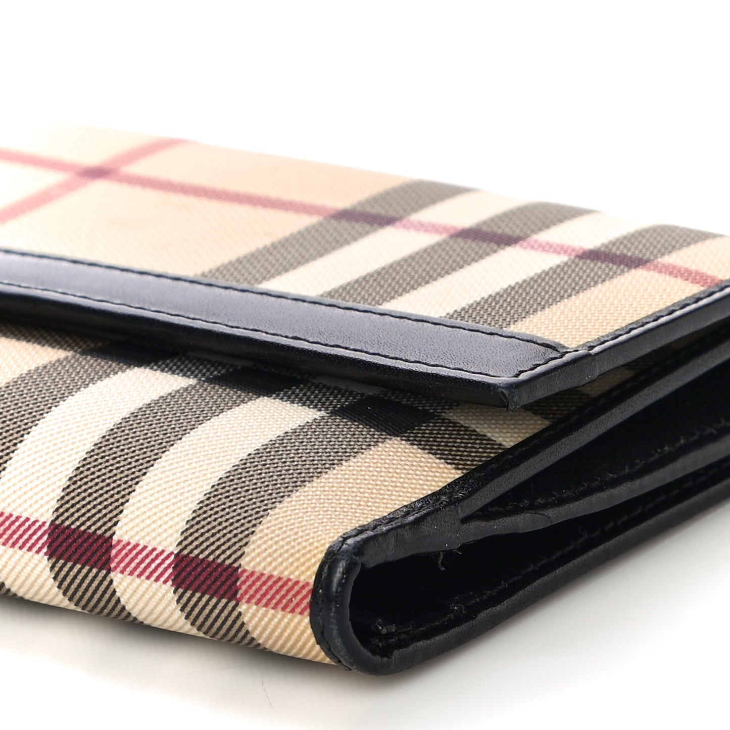 House Check Continental Wallet Black