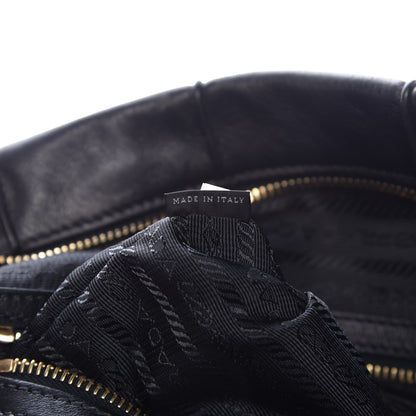 Prada Soft Calf Shoulder Bag Black 7 of 9