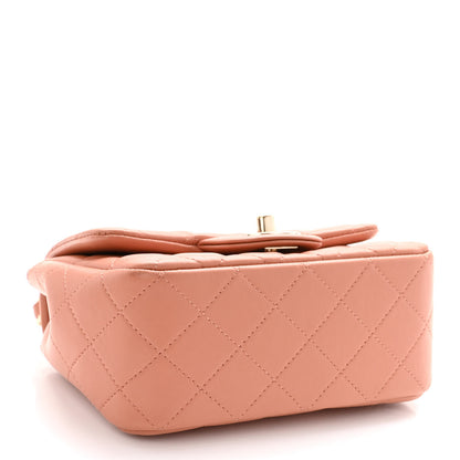 Chanel Lambskin Quilted Mini Square Flap Dark Beige 3 of 10