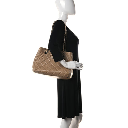 Chanel Calfskin Quilted Small Coco Soft Tote Beige 2 of 10