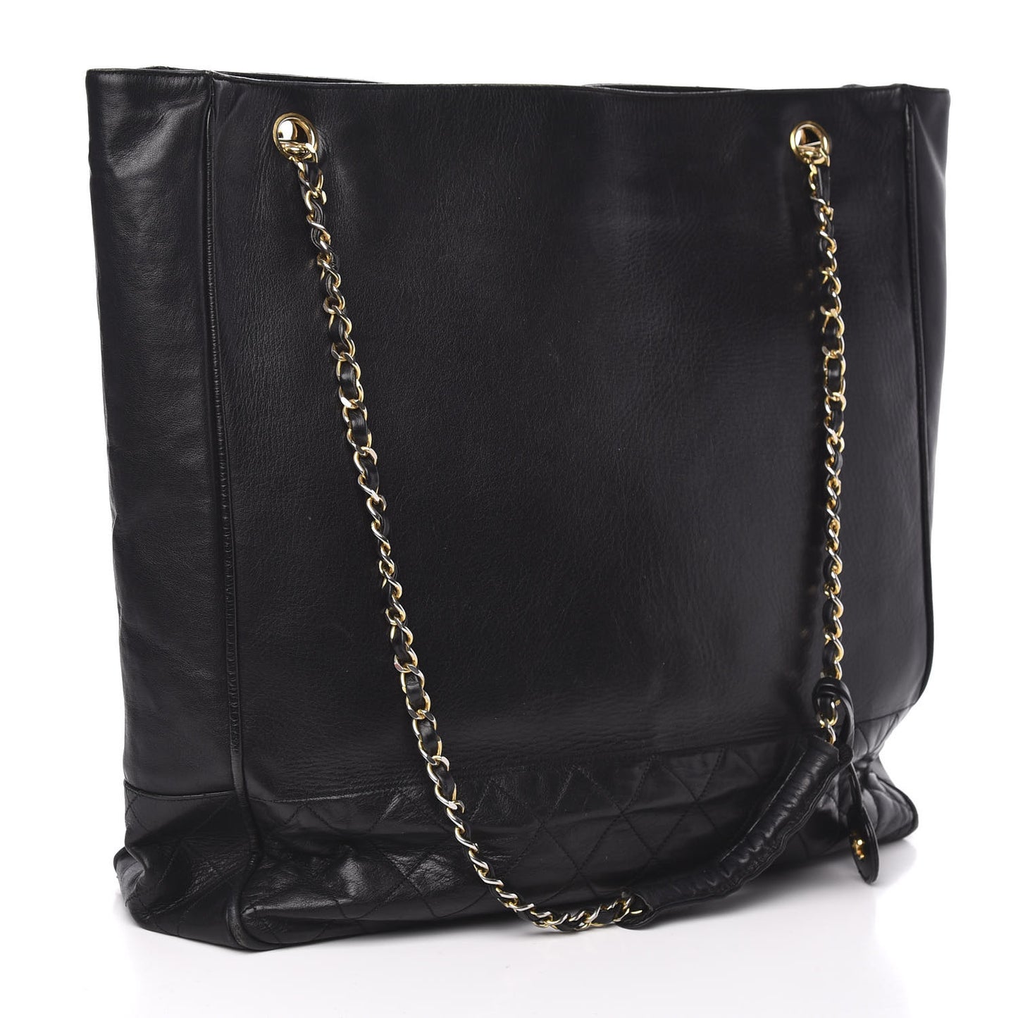 Lambskin Quilted Shoulder Bag Black