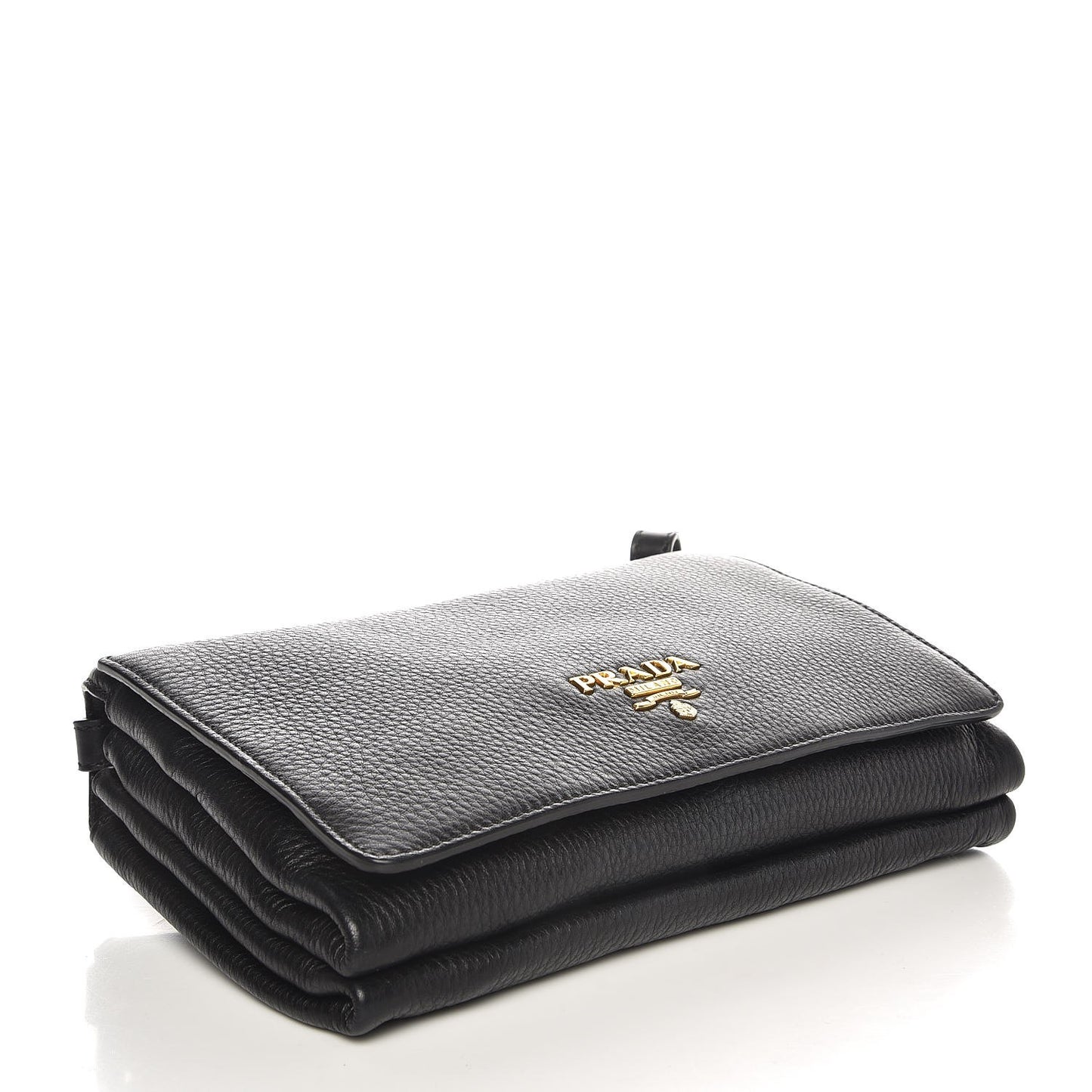 Vitello Daino Shoulder Bag Black