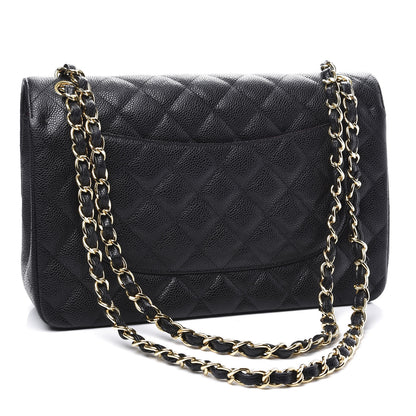 Chanel Caviar Quilted Jumbo Double Flap Black 2 of 10