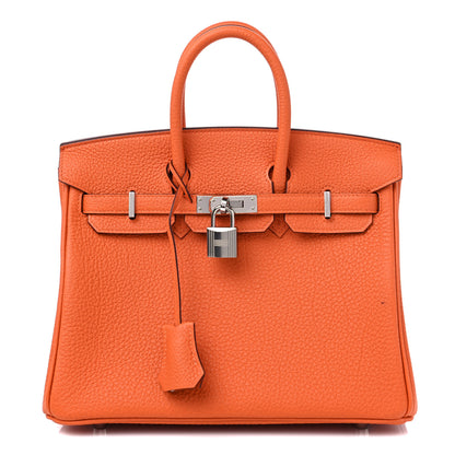 Hermes Togo Birkin 25 Orange 1 of 12