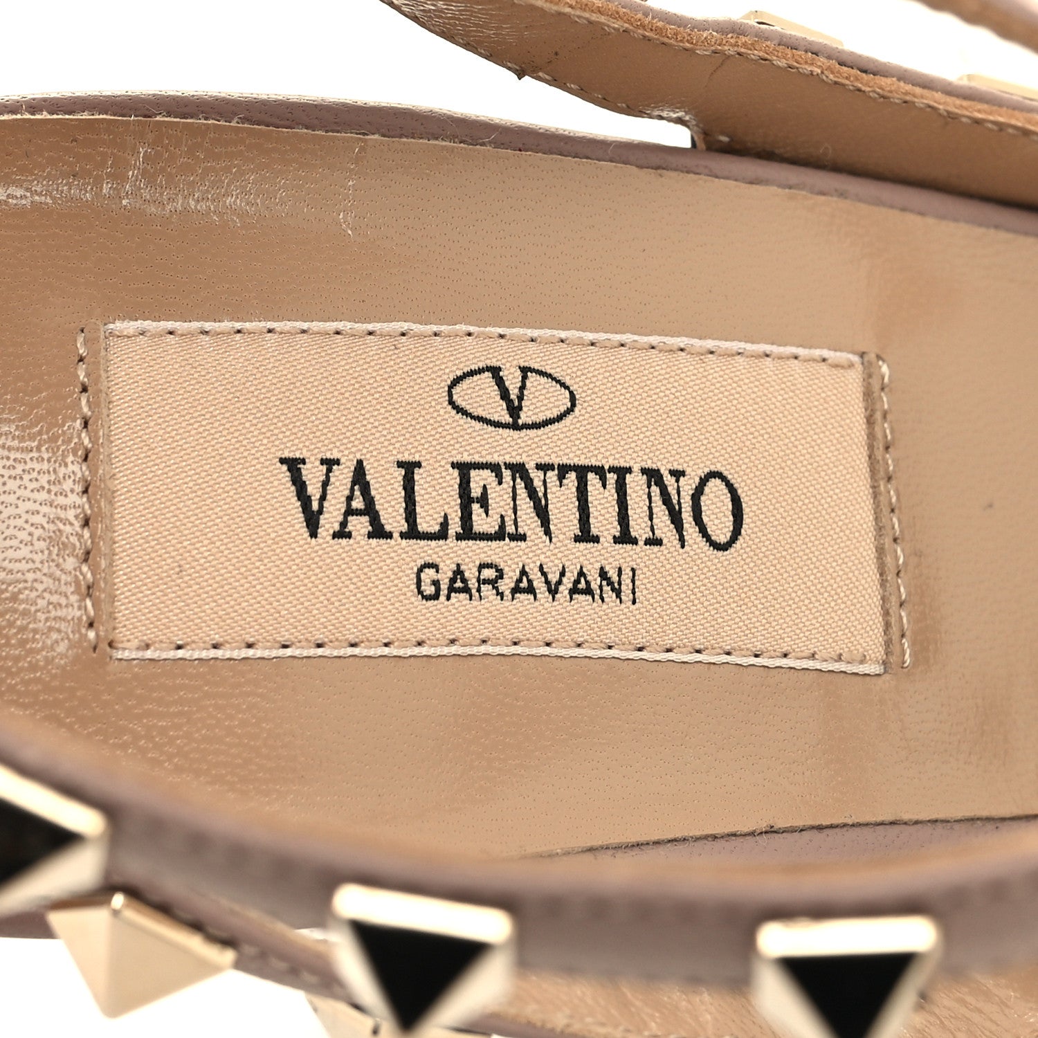 Valentino Garavani Calfskin Nappa Rockstud Ankle Strap 100mm Pumps 36.5 Black Poudre 7 of 8
