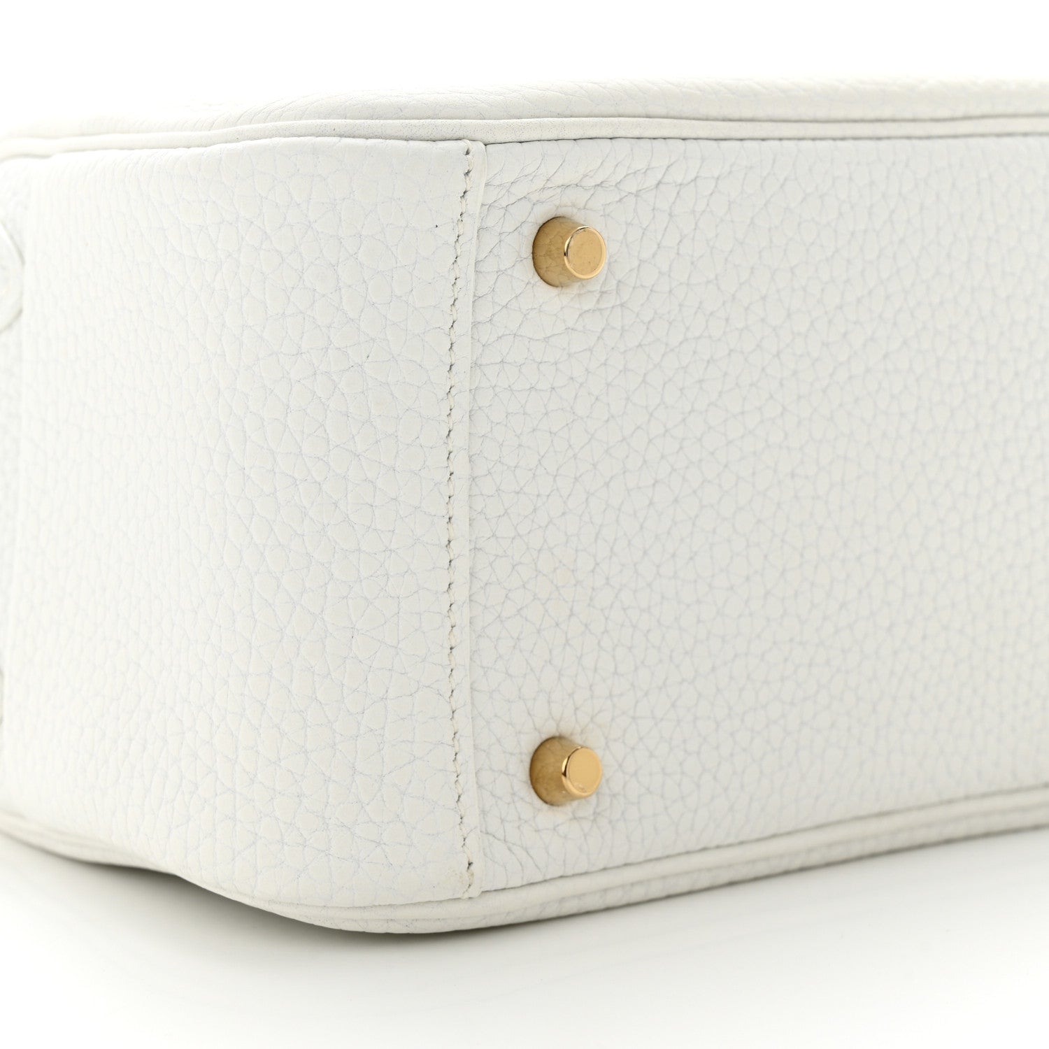 Hermes Taurillon Clemence Mini Lindy 20 New White 9 of 11