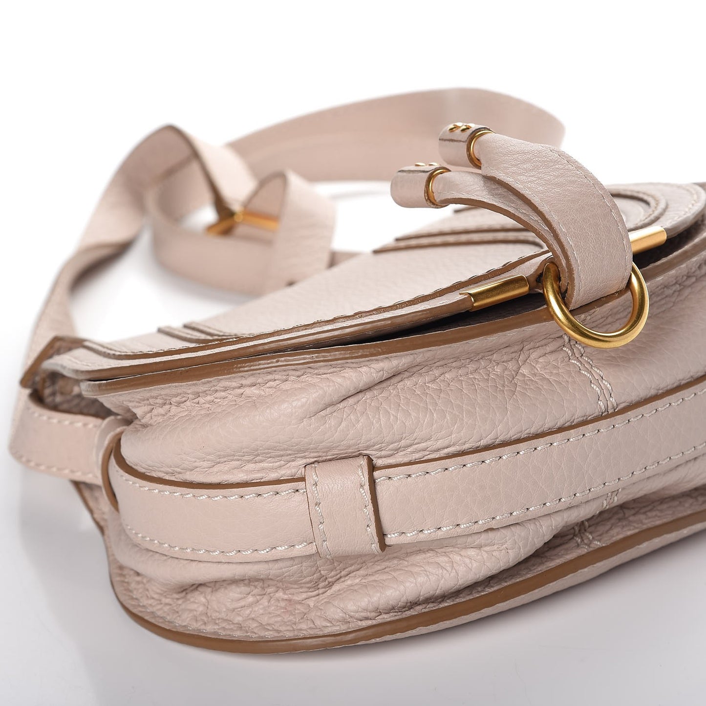 Calfskin Mini Marcie Round Crossbody Bag Abstract White