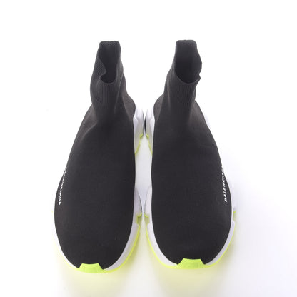 Balenciaga Neoprene Knit Womens Speed Sneakers 41 Black White Yellow Fluo 6 of 9