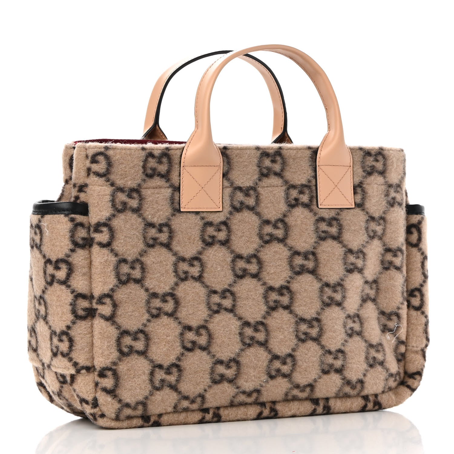 Gucci Covered Wool GG Monogram Childrens Tote Beige Ebony 3 of 10