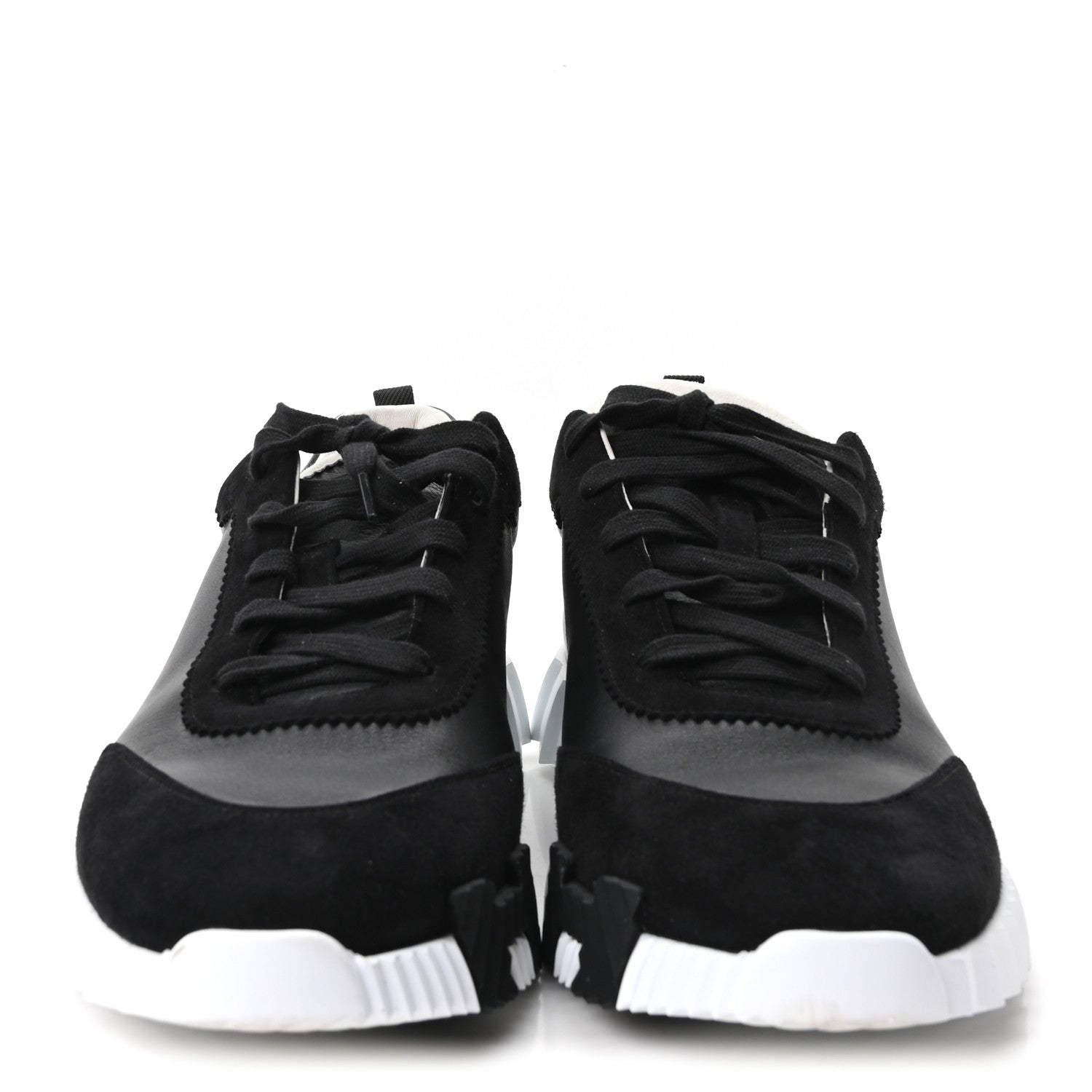 Hermes Goatskin Suede Goatskin Mens Bouncing Sneakers 45 Black 3 of 10