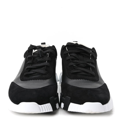Hermes Goatskin Suede Goatskin Mens Bouncing Sneakers 45 Black 3 of 10