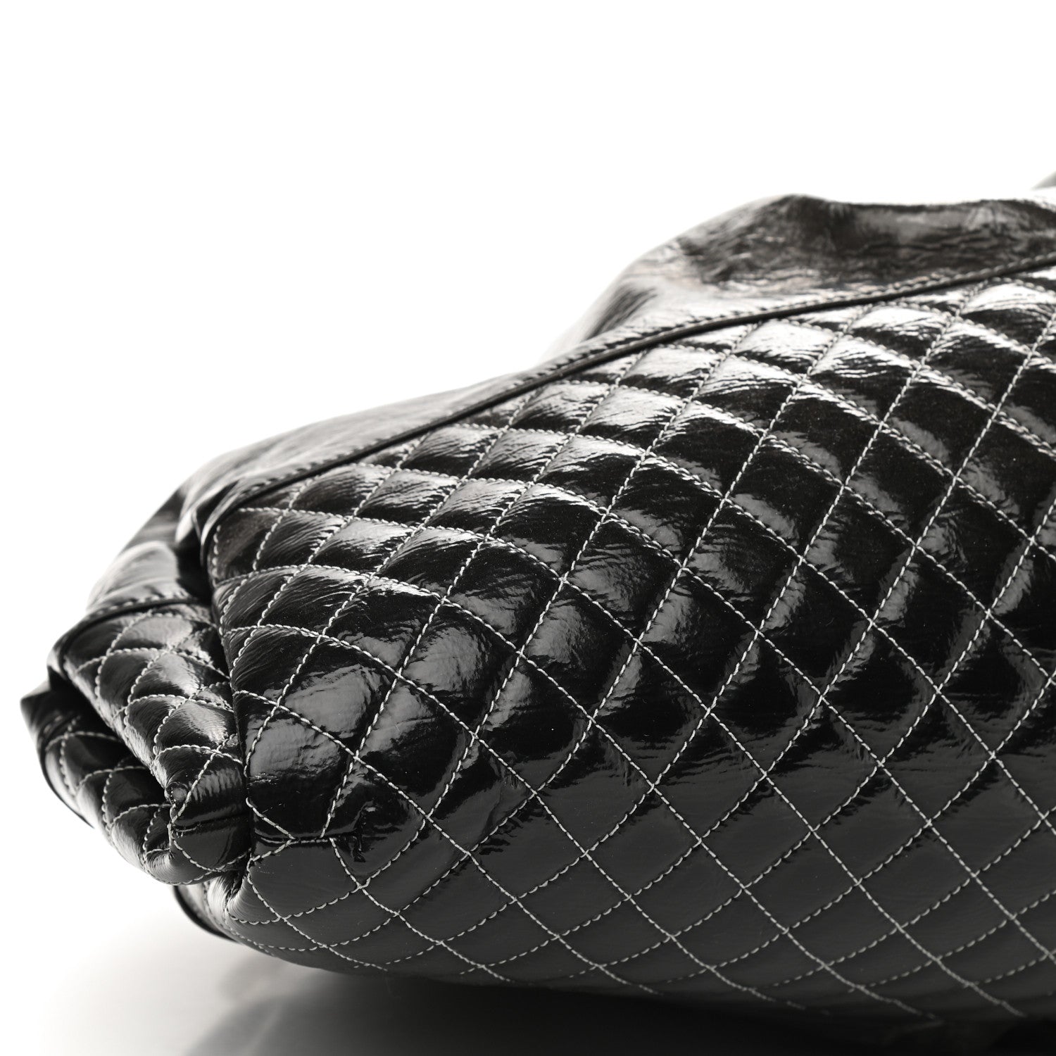 Chanel Vinyl Quilted Melrose Degrade Tote Black 8 of 9