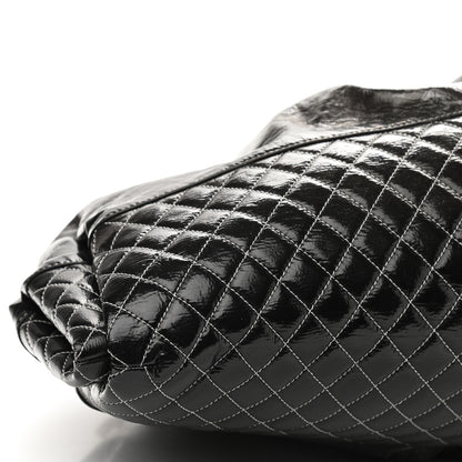 Chanel Vinyl Quilted Melrose Degrade Tote Black 8 of 9