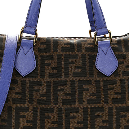Fendi Zucca Vitello Elite Small Boston Tobacco Viola Cassis 8 of 11
