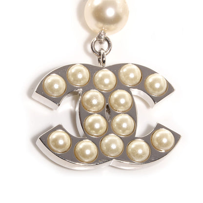 Chanel Pearl CC Double Strand Belt 95 Silver 4 of 7