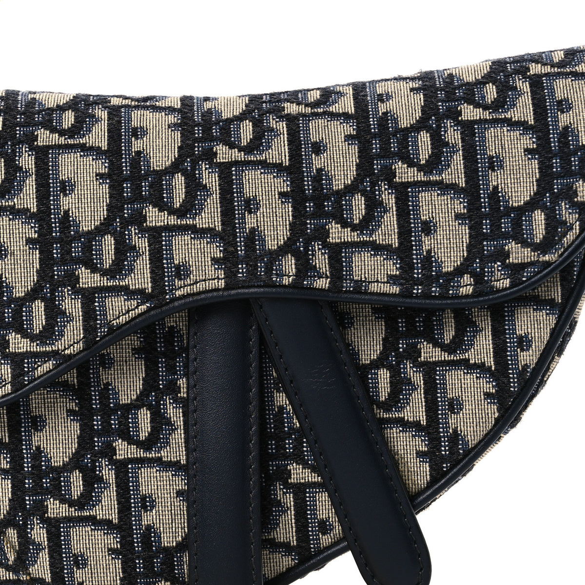 Christian Dior Oblique Mini Saddle Bag With Strap Blue 8 of 11