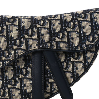 Christian Dior Oblique Mini Saddle Bag With Strap Blue 8 of 11