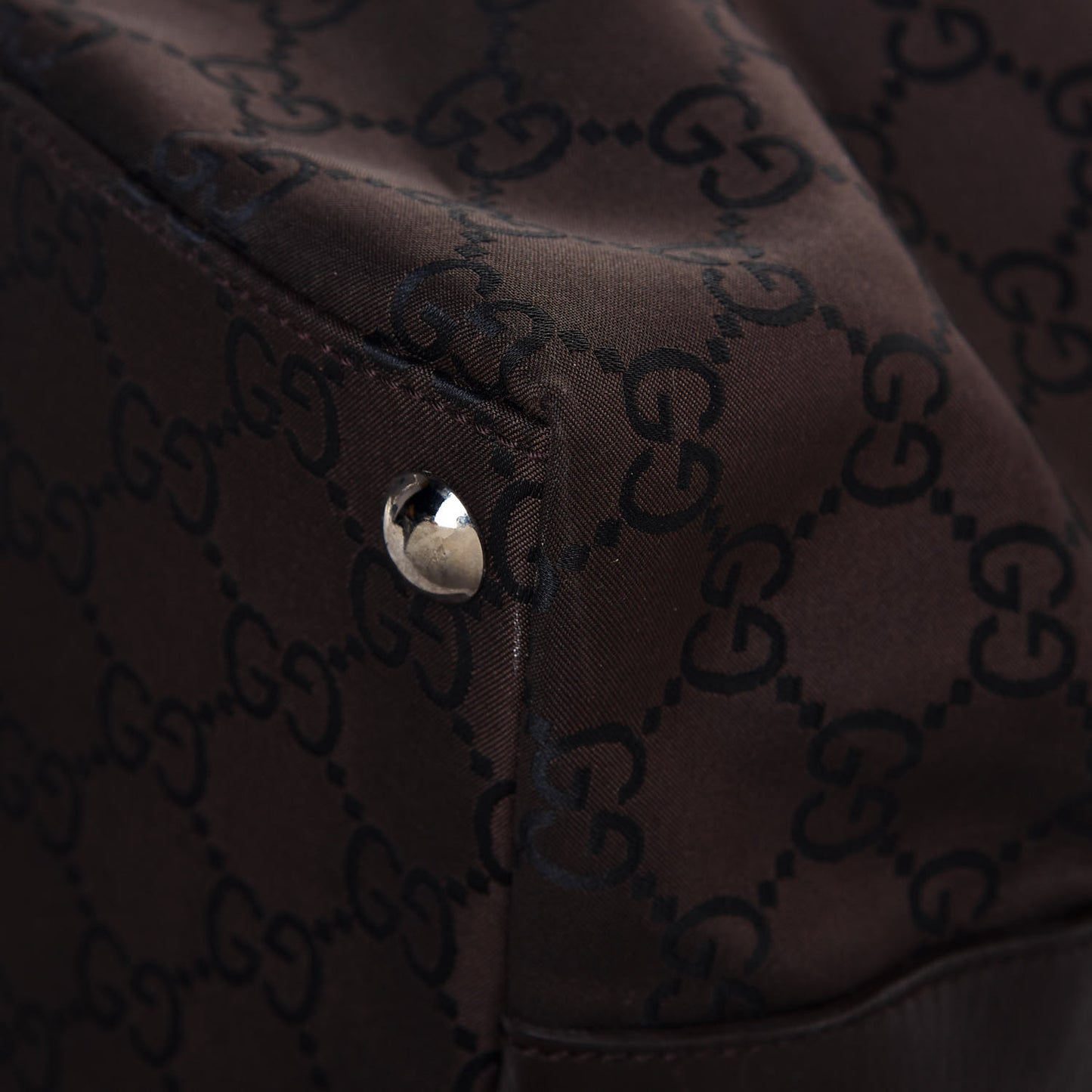 Nylon Monogram Extra Large Hobo Dark Brown