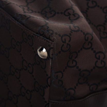 Gucci Nylon Monogram Extra Large Hobo Dark Brown 12 of 15