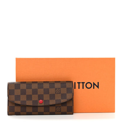 Louis Vuitton Damier Ebene Emilie Wallet Red 10 of 10