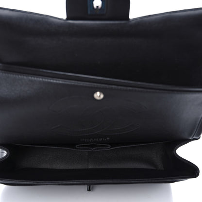 Chanel Lambskin Chevron Quilted Jumbo Double Flap So Black 5 of 11