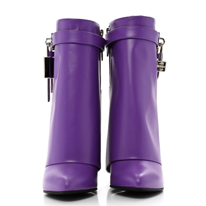 Givenchy Calfskin Shark Lock Ankle Boots 38 Ultraviolet 3 of 13