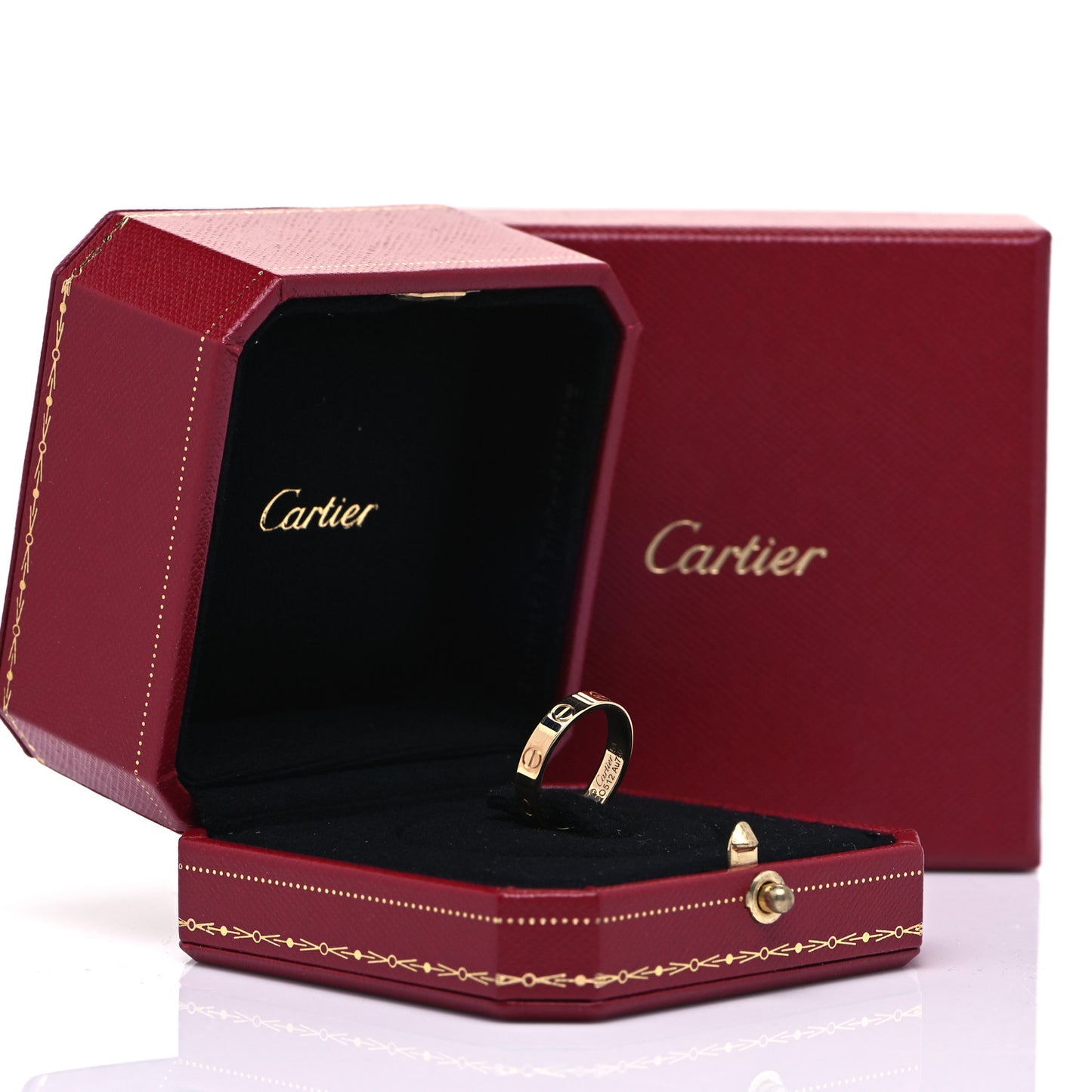 18K Yellow Gold 3.5mm LOVE Wedding Band Ring 51 5.75