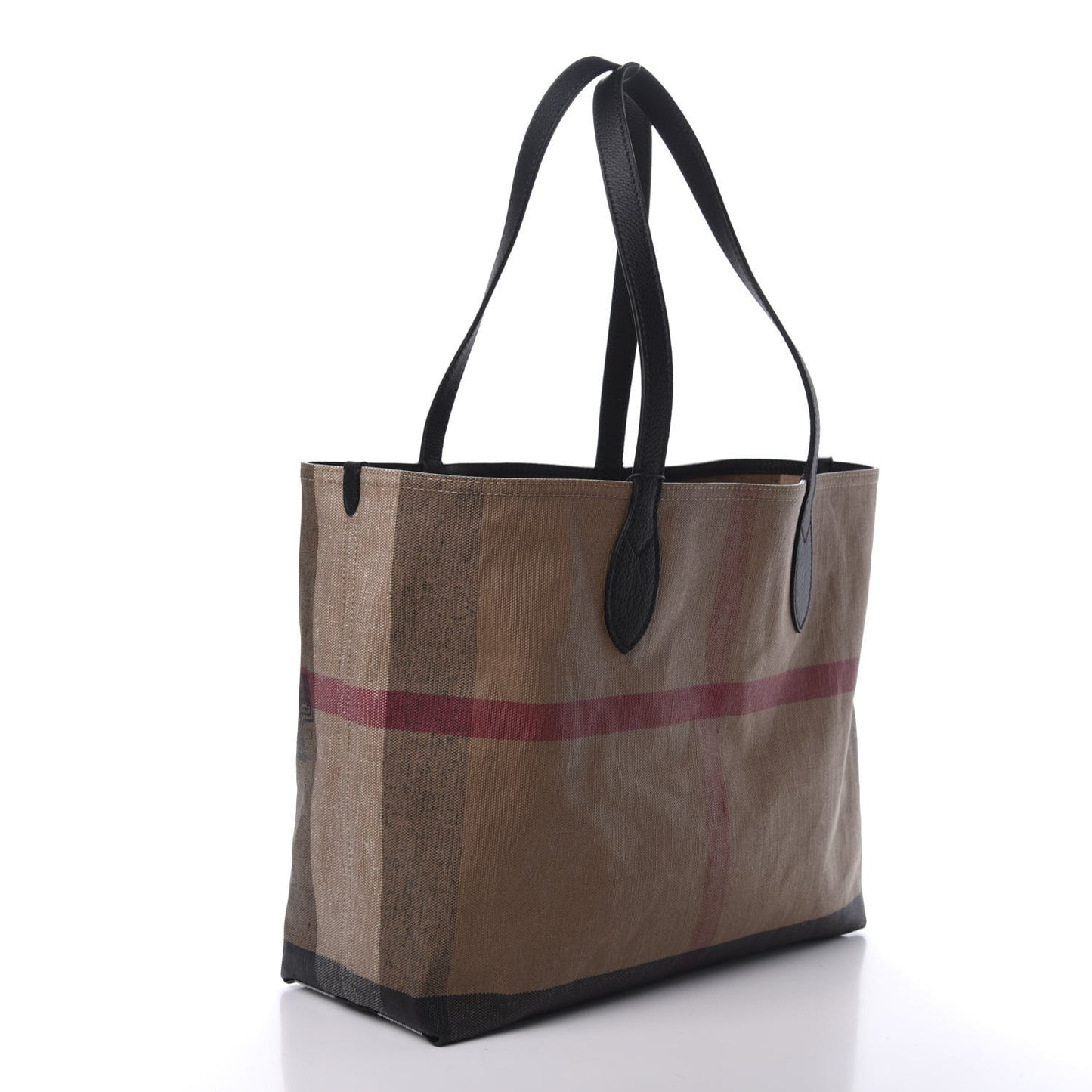 Coated Canvas Mega Check Medium Doodle Tote Black