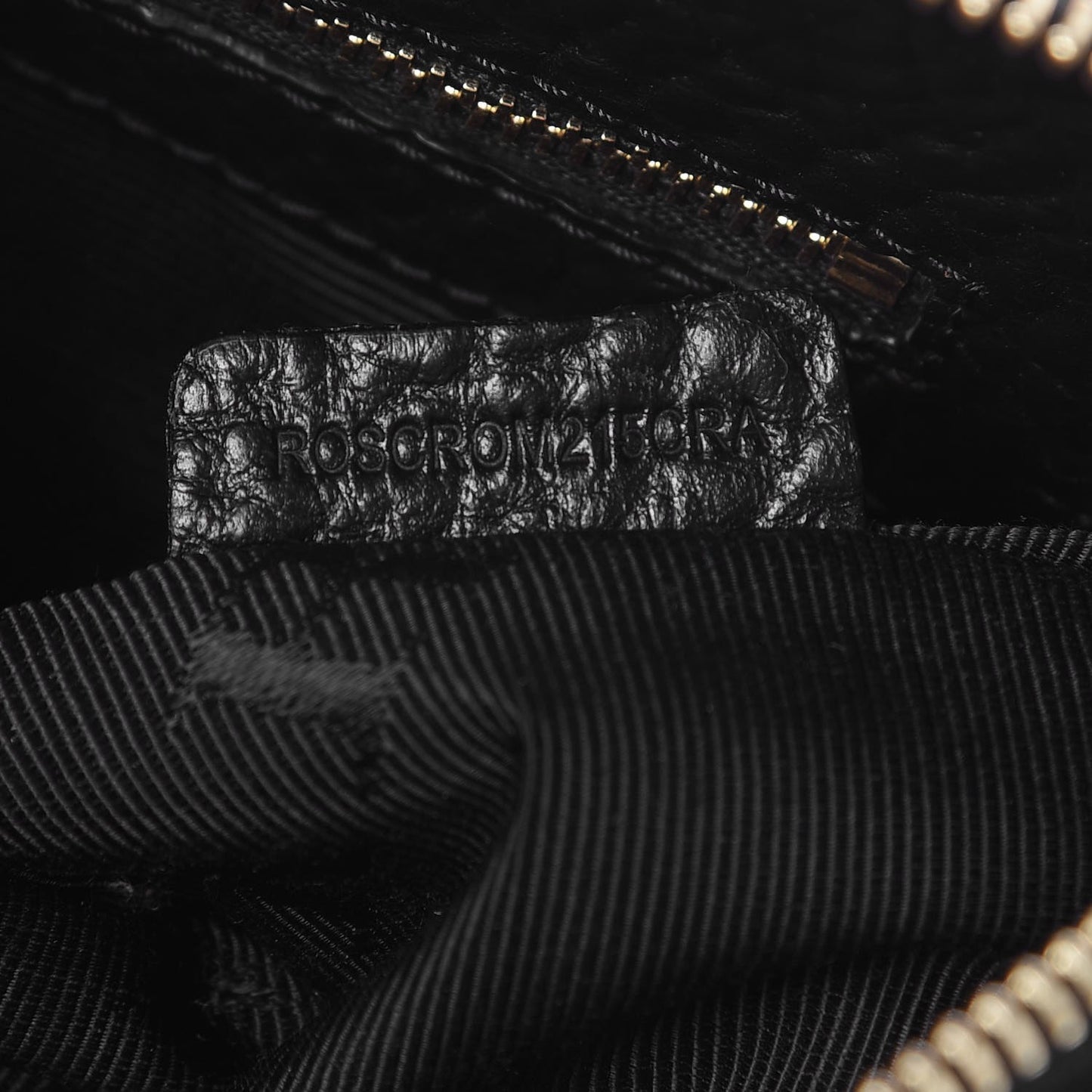 Signature Grain Calfskin Check Embossed Small Chichester Crossbody Clutch Bag Black