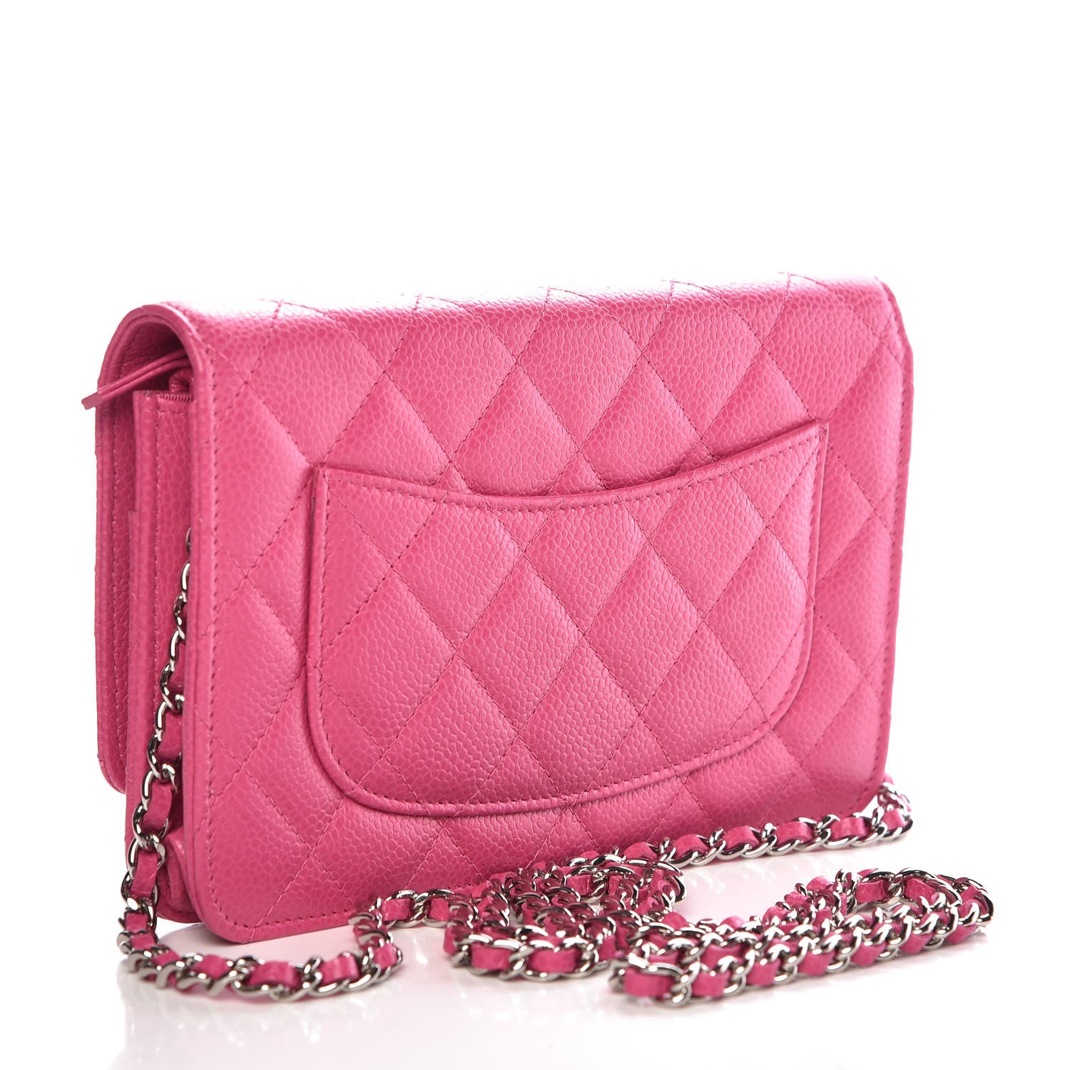 Chanel Caviar Quilted Wallet on Chain WOC Pink 3 of 12