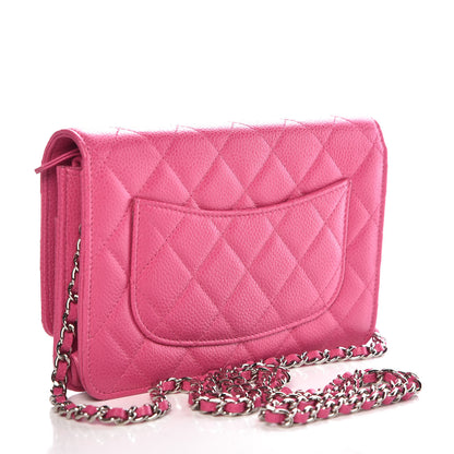 Chanel Caviar Quilted Wallet on Chain WOC Pink 3 of 12