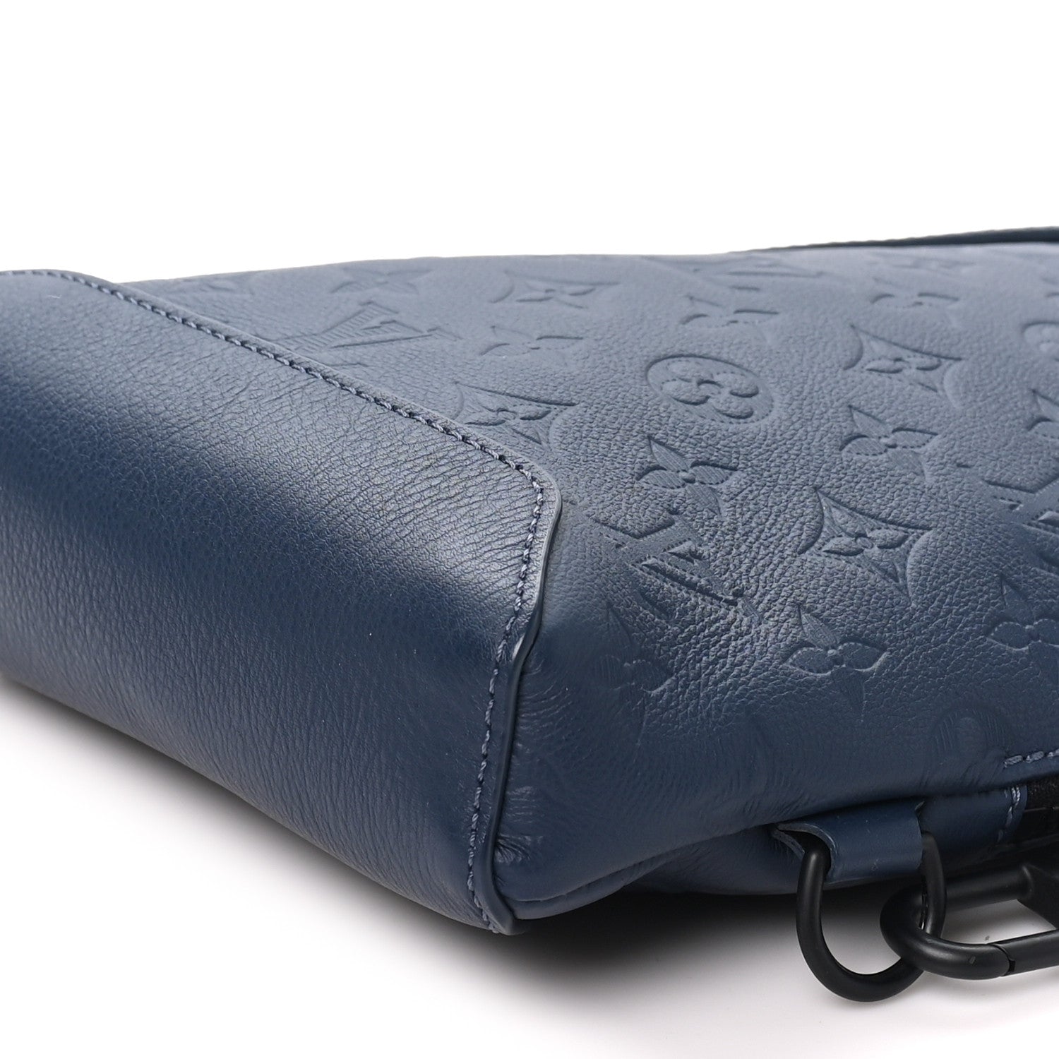 Louis Vuitton Calfskin Shadow Monogram Duo Slingbag Navy 8 of 8