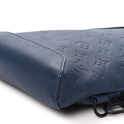 Louis Vuitton Calfskin Shadow Monogram Duo Slingbag Navy 8 of 8