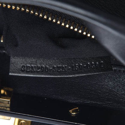 Fendi Vitello Seta Shiny Nappa Medium Peekaboo Iconic Satchel Black 10 of 14