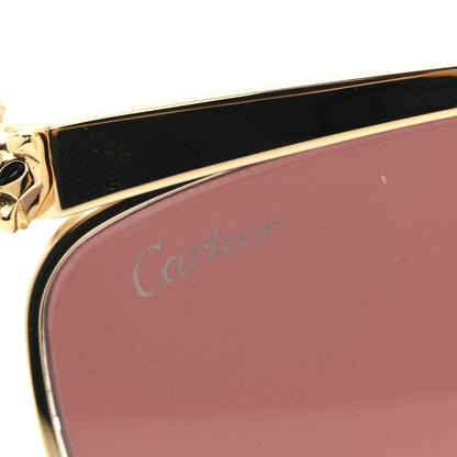 Cartier Panthere De Cartier Cat Eye Sunglasses Gold 7 of 8