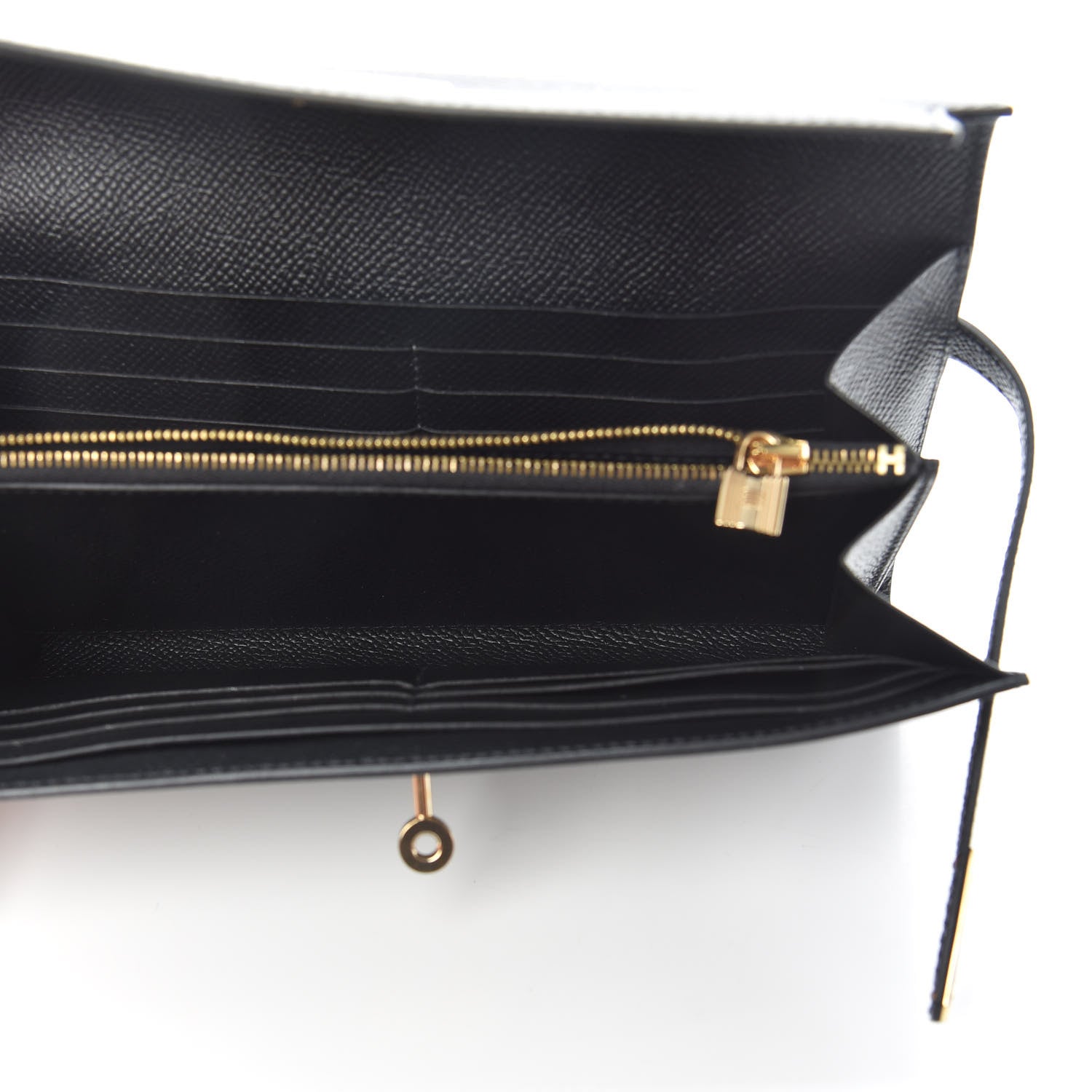 Hermes Epsom Kelly Longue Wallet Black 5 of 6