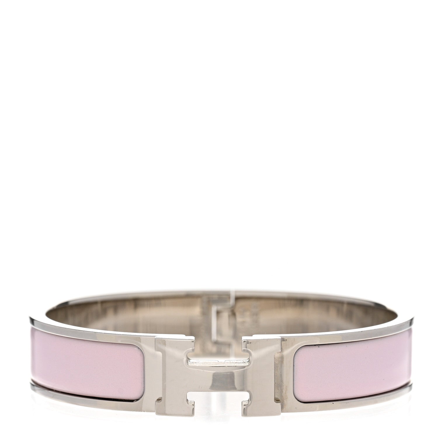 Hermes Enamel Narrow Clic Clac H Bracelet PM Sugar Pink 1 of 4
