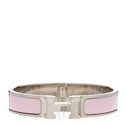 Hermes Enamel Narrow Clic Clac H Bracelet PM Sugar Pink 1 of 4