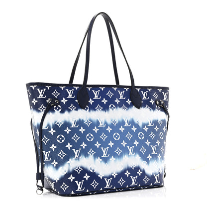 Louis Vuitton Monogram Escale Neverfull MM Blue 3 of 9