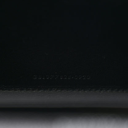 Saint Laurent Grain De Poudre Matelasse Chevron Monogram Chain Wallet Black Black 7 of 12