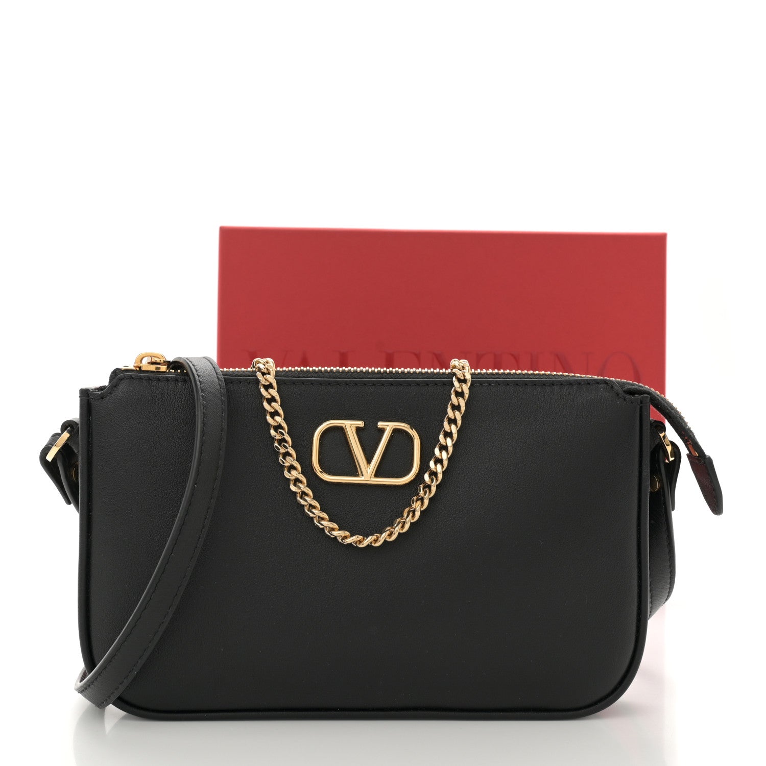 Valentino Garavani Calfskin Mini Vlogo Crossbody Bag Black 10 of 10