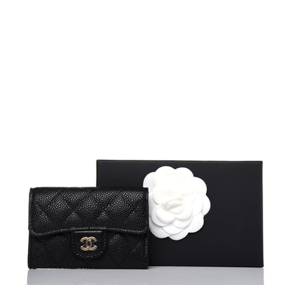 Chanel Caviar Quilted Flap Card Holder Wallet Black 12 of 12