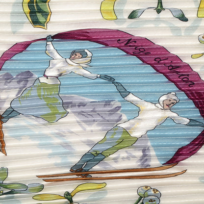Hermes Silk Plisse Neige d'Antan Scarf 90 1 of 7