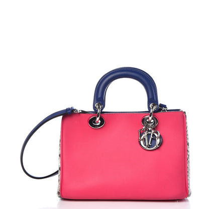 Christian Dior Calfskin Python Small Diorissimo Bag Fuchsia 1 of 7