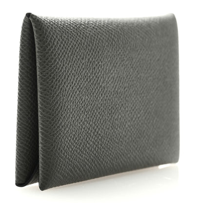 Hermes Epsom Calvi Card Case Etain 3 of 6