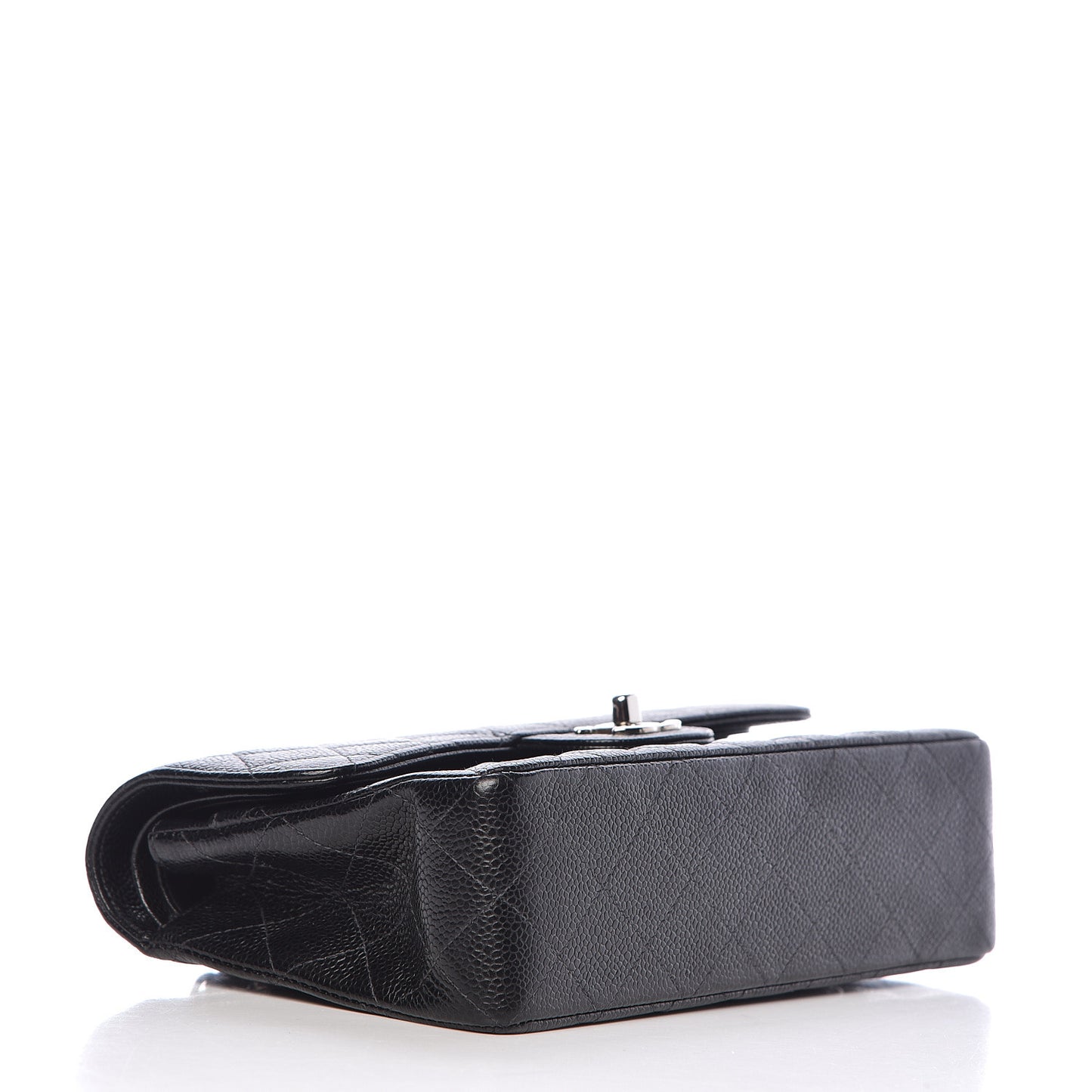 Caviar Quilted Small Double Flap Black