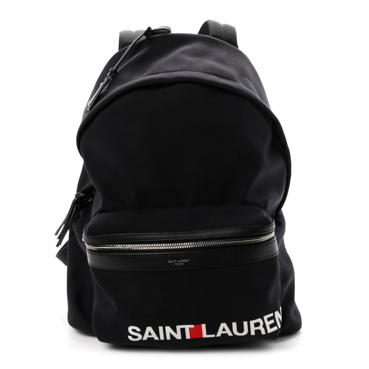 Saint Laurent Canvas Logo City Backpack Black 1 of 9