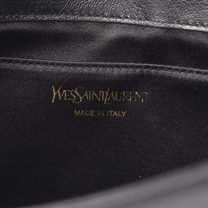 Saint Laurent Calfskin Monogram Large Belle De Jour Clutch Black 6 of 8